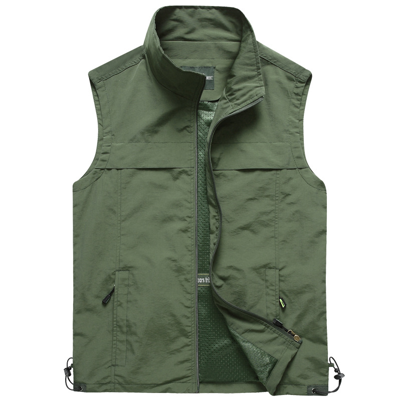 Homens ao ar livre malha colet - Leather Work Vest avaliação e preço