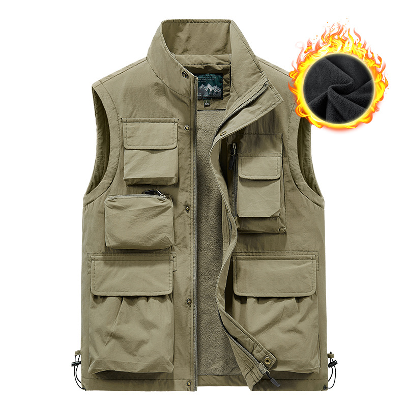 Coletes masculinos de lã multi - Leather Work Vest avaliação e preço