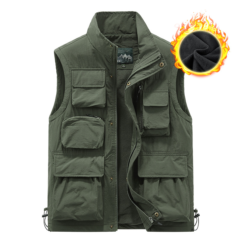 Coletes masculinos de lã multi - Leather Work Vest avaliação e preço