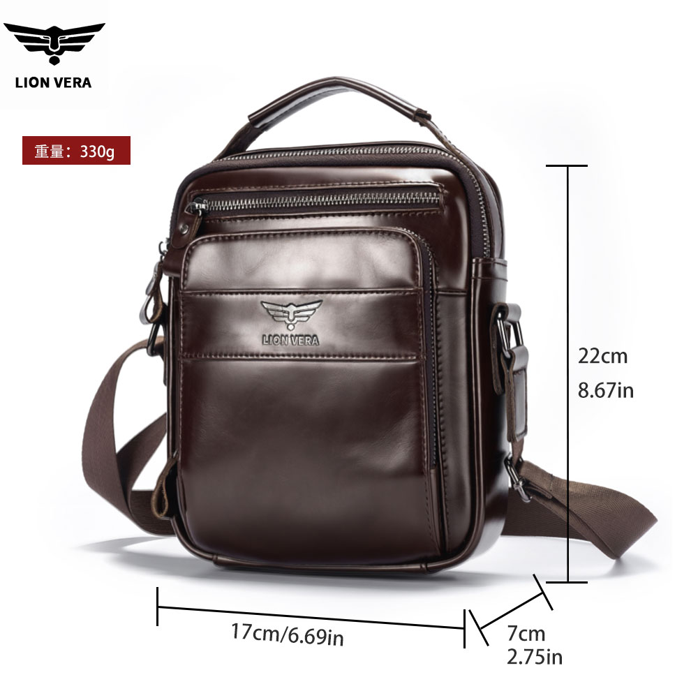 Bolsa de Ombro Masculina LION  - Leatherwork Thread avaliação e preço