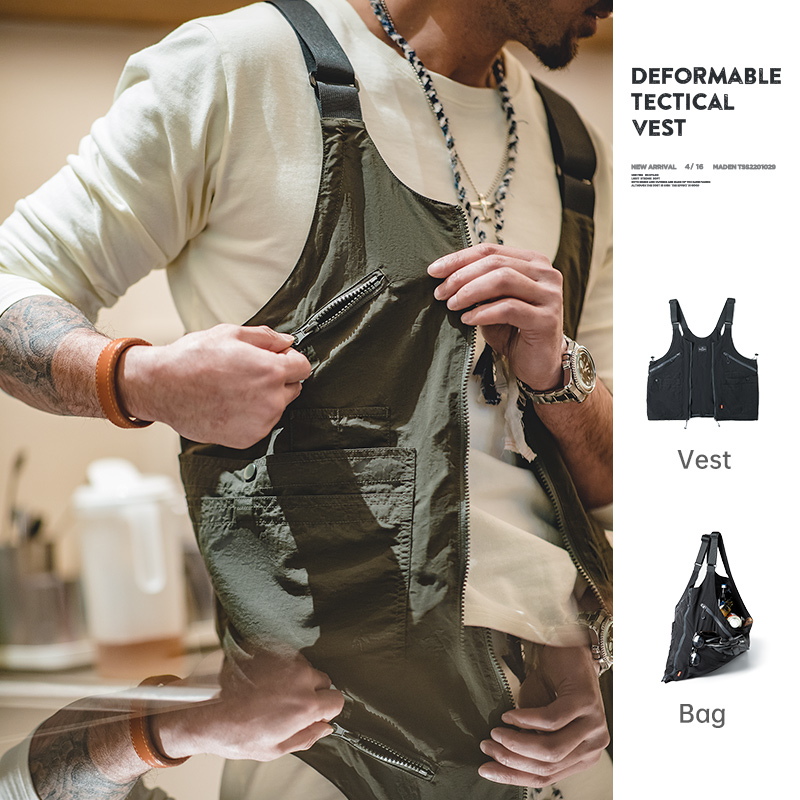 Maden 2023 novo design masculi - Leather Work Vest avaliação e preço