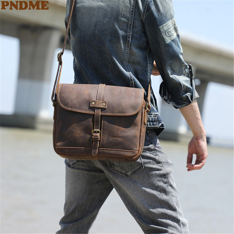 Saco mensageiro de couro louco - Leatherwork Thread avaliação e preço