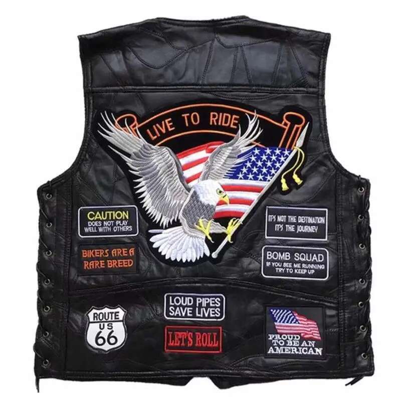 Colete de couro motocicleta Ha - Leather Work Vest avaliação e preço
