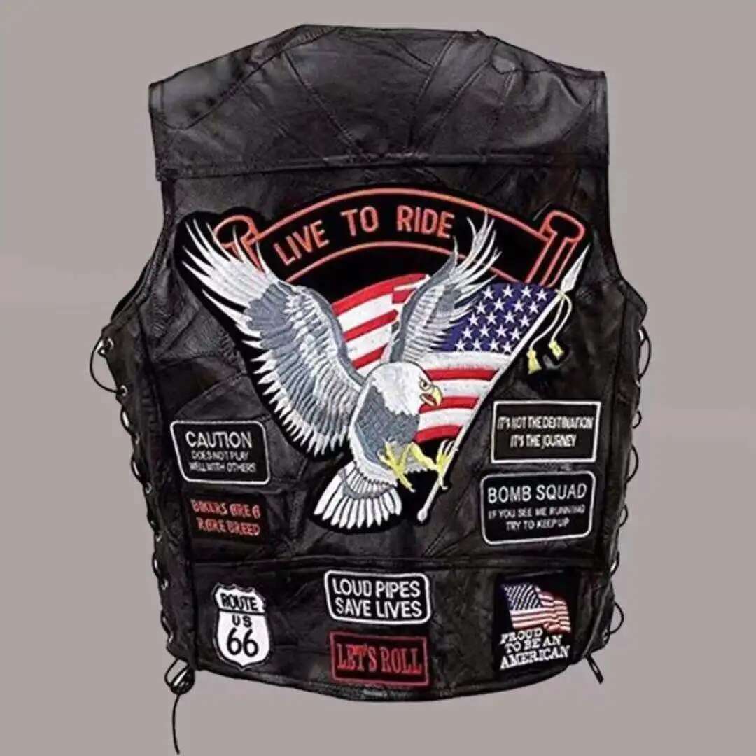 Colete de couro motocicleta Ha - Leather Work Vest avaliação e preço