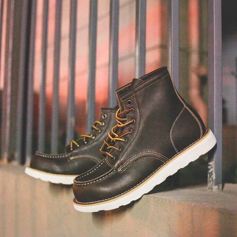 Botas masculinas de couro genu - Leatherwork Beginner avaliação e preço