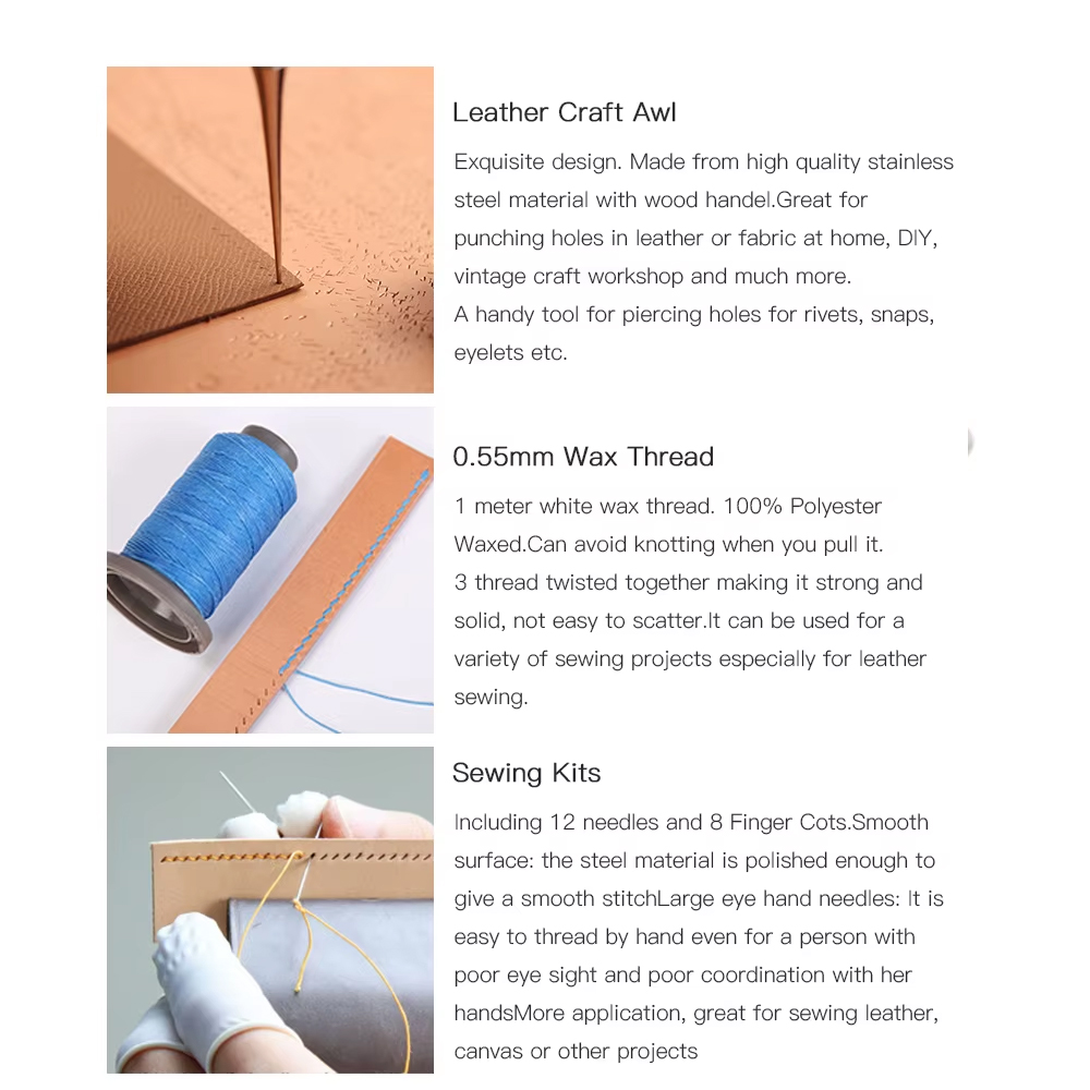 Wuta kit de ferramentas artesa - Leatherwork Thread avaliação e preço