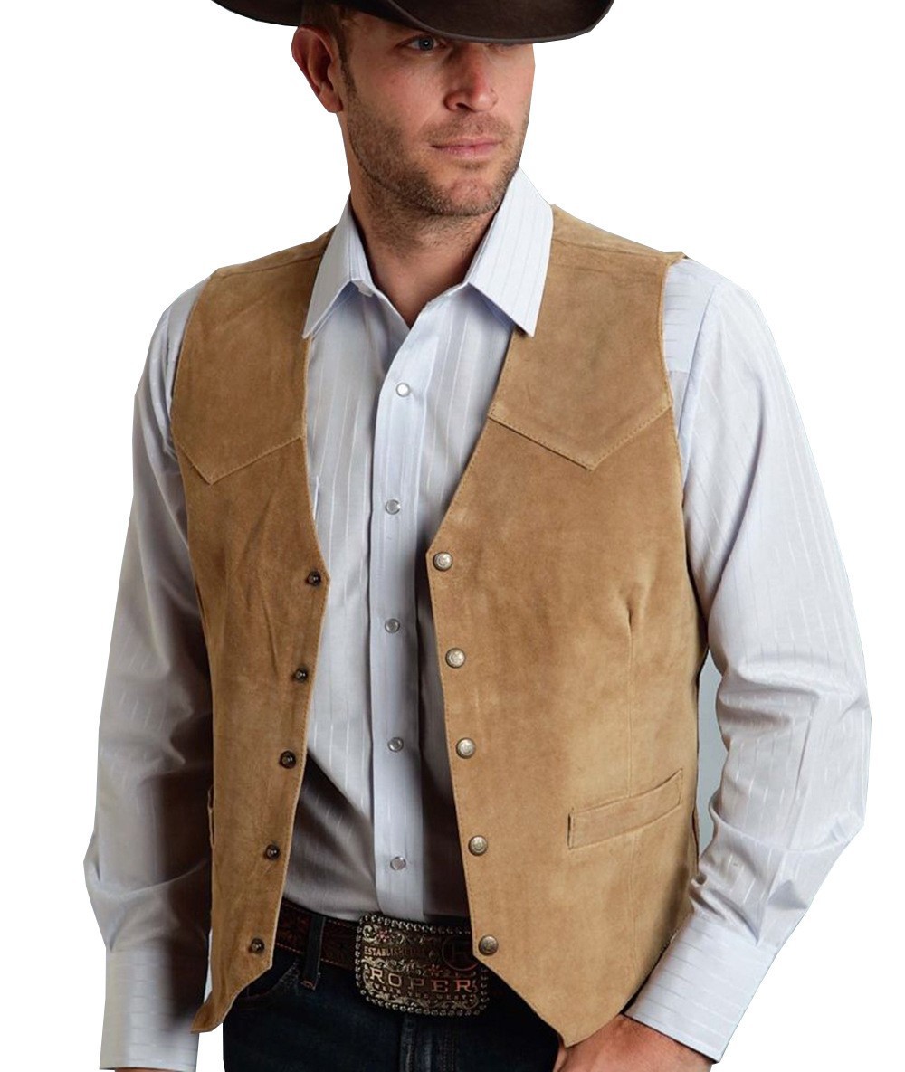 Colete Masculino 2026 em Couro - Leather Work Vest avaliação e preço