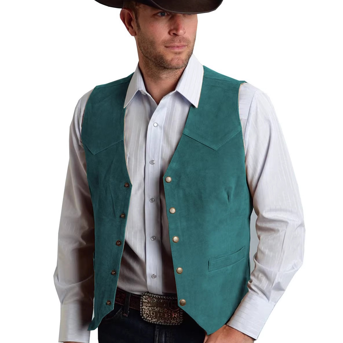 Colete Masculino 2026 em Couro - Leather Work Vest avaliação e preço